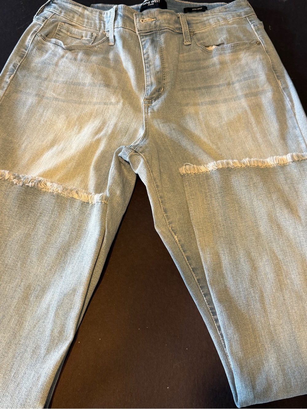 Nine West Light Blue Distressed Boyfriend Jeans
